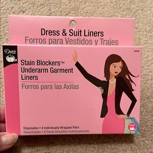 NEW Dritz Stain Blockers Underarm Liners, 6 pair